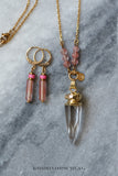 #51. Zarte Ohrringe in gold, Edelsteine